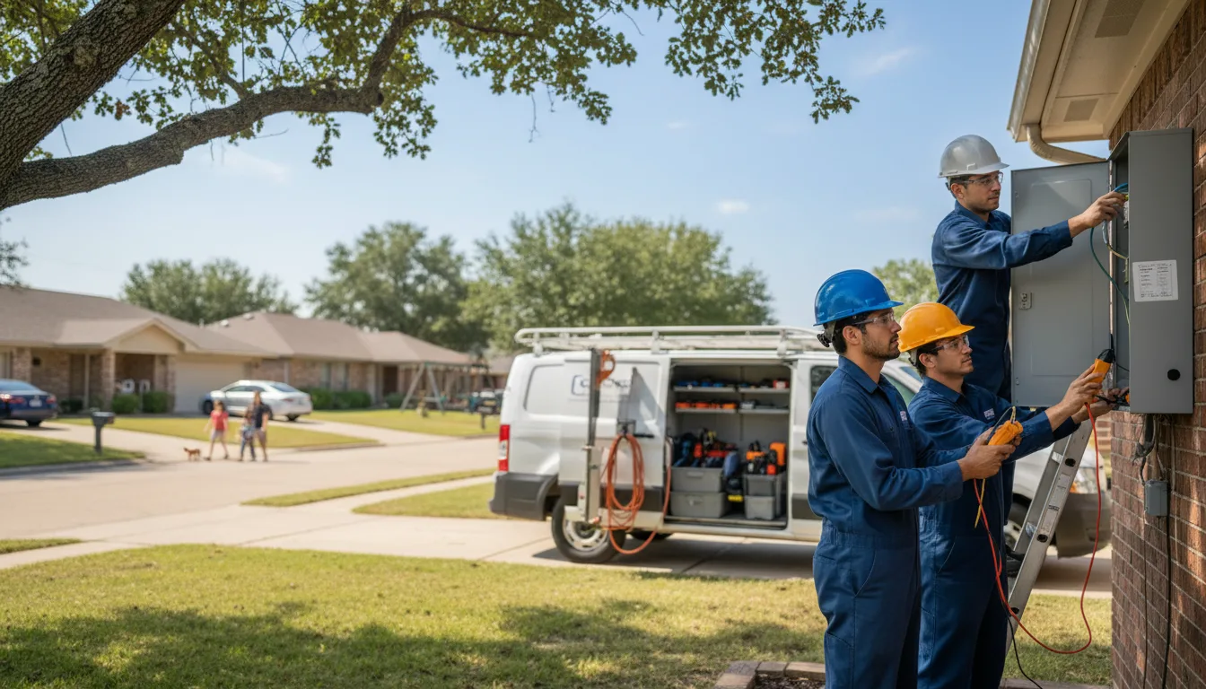 Certified electrician providing emergency electrical services in Cooper, TX